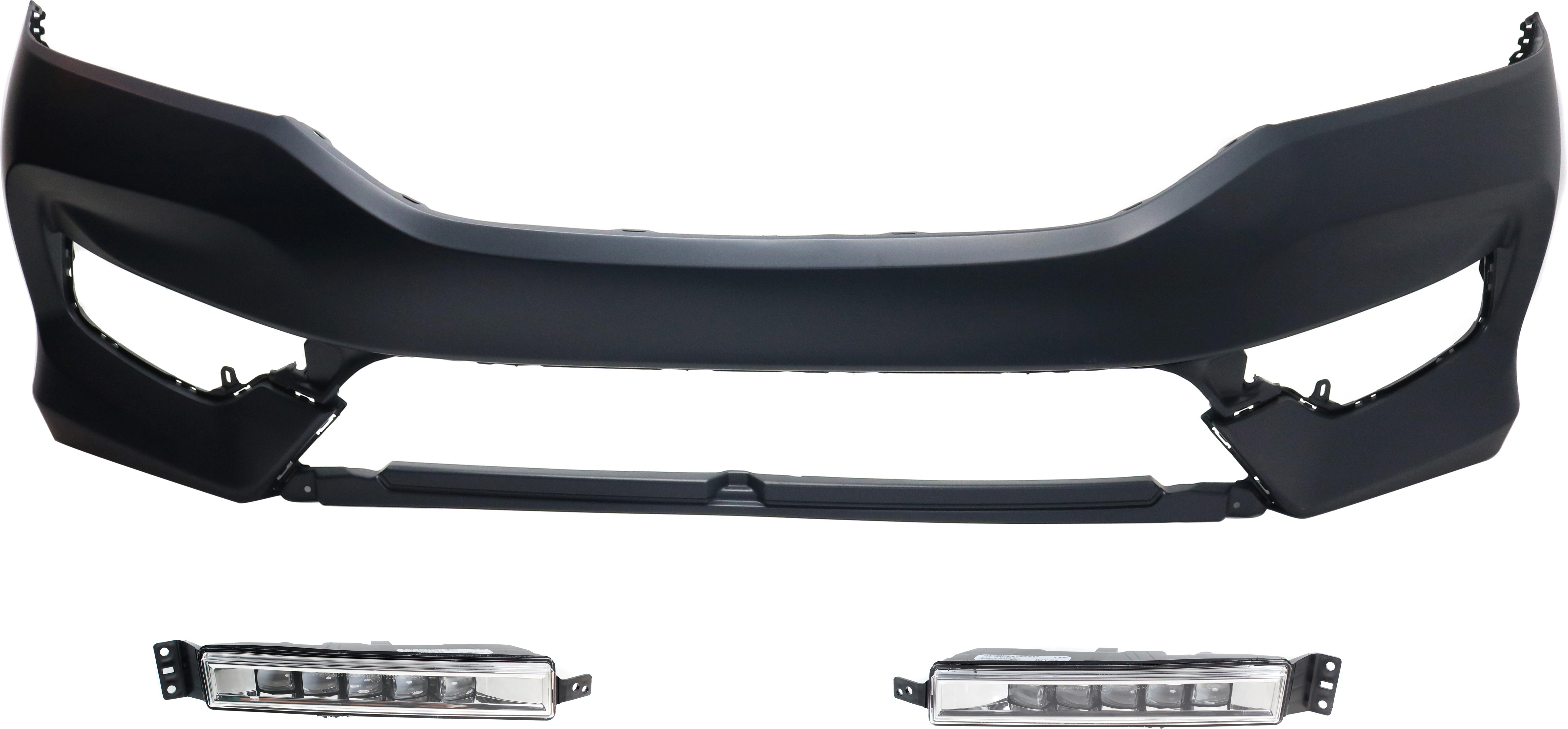 AM ACCORD 16-17 FRONT BUMPER COVER Primed 3 pc Kit with Fog Lights SKU KIT BCFL 0090 Partslink HO1000302 HO2592142C HO2593142C OEM 33900T2AA21-33950T2AA21-71101T