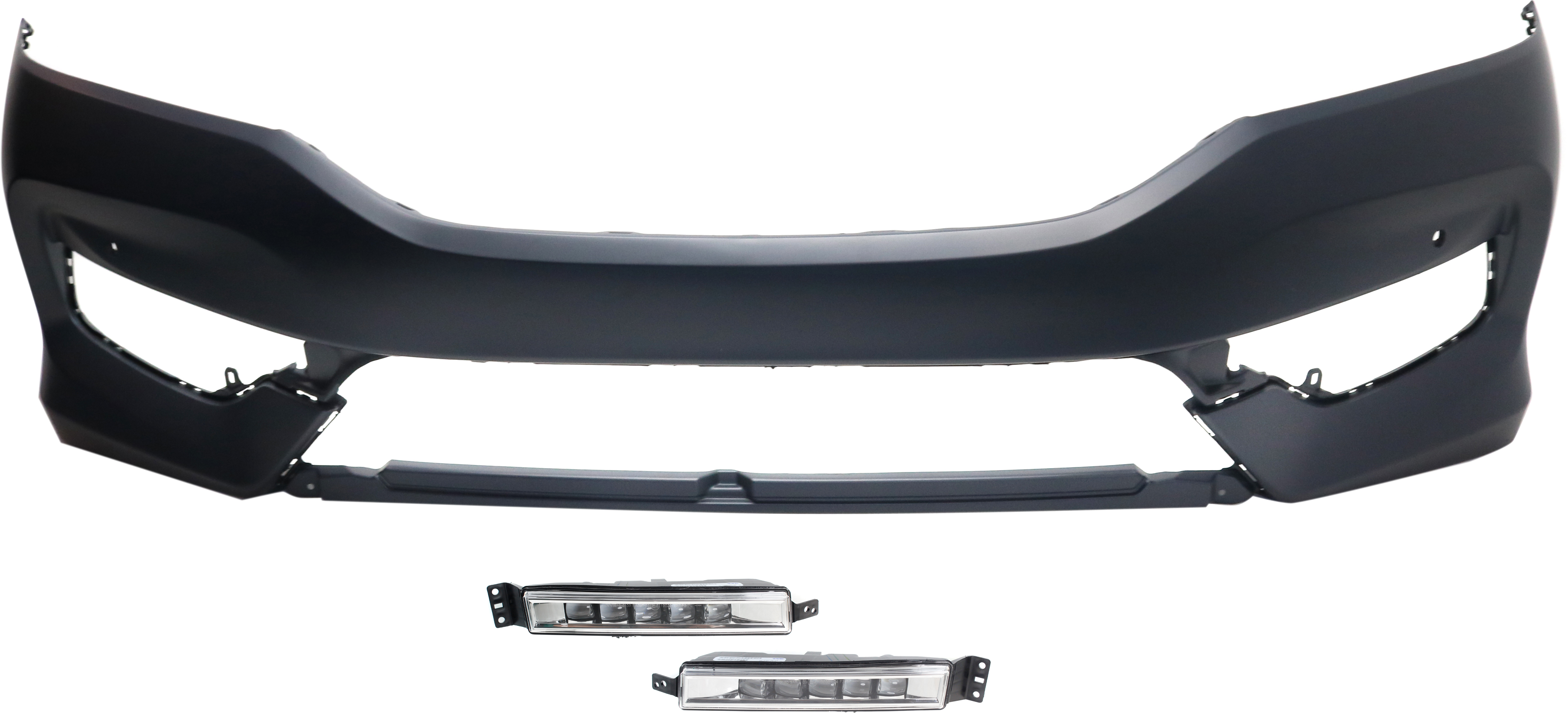 AM ACCORD 16-17 FRONT BUMPER COVER Primed 3 pc Kit with Fog Lights CAPA SKU KIT BCFL 0093 Partslink HO1000303C HO2592142C HO2593142C OEM 33900T2AA21-33950T2AA21-71100T