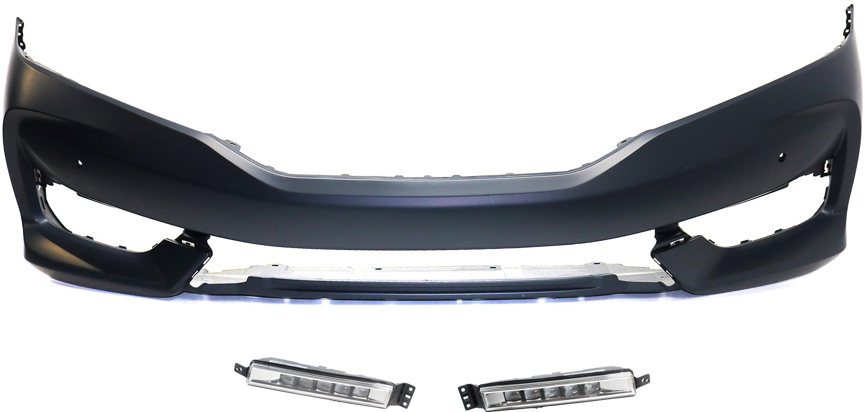 AM ACCORD 16-17 FRONT BUMPER COVER Primed 3 pc Kit with Fog Lights SKU KIT BCFL 0096 Partslink HO1000305 HO2592142C HO2593142C OEM 33900T2AA21-33950T2AA21-71100T