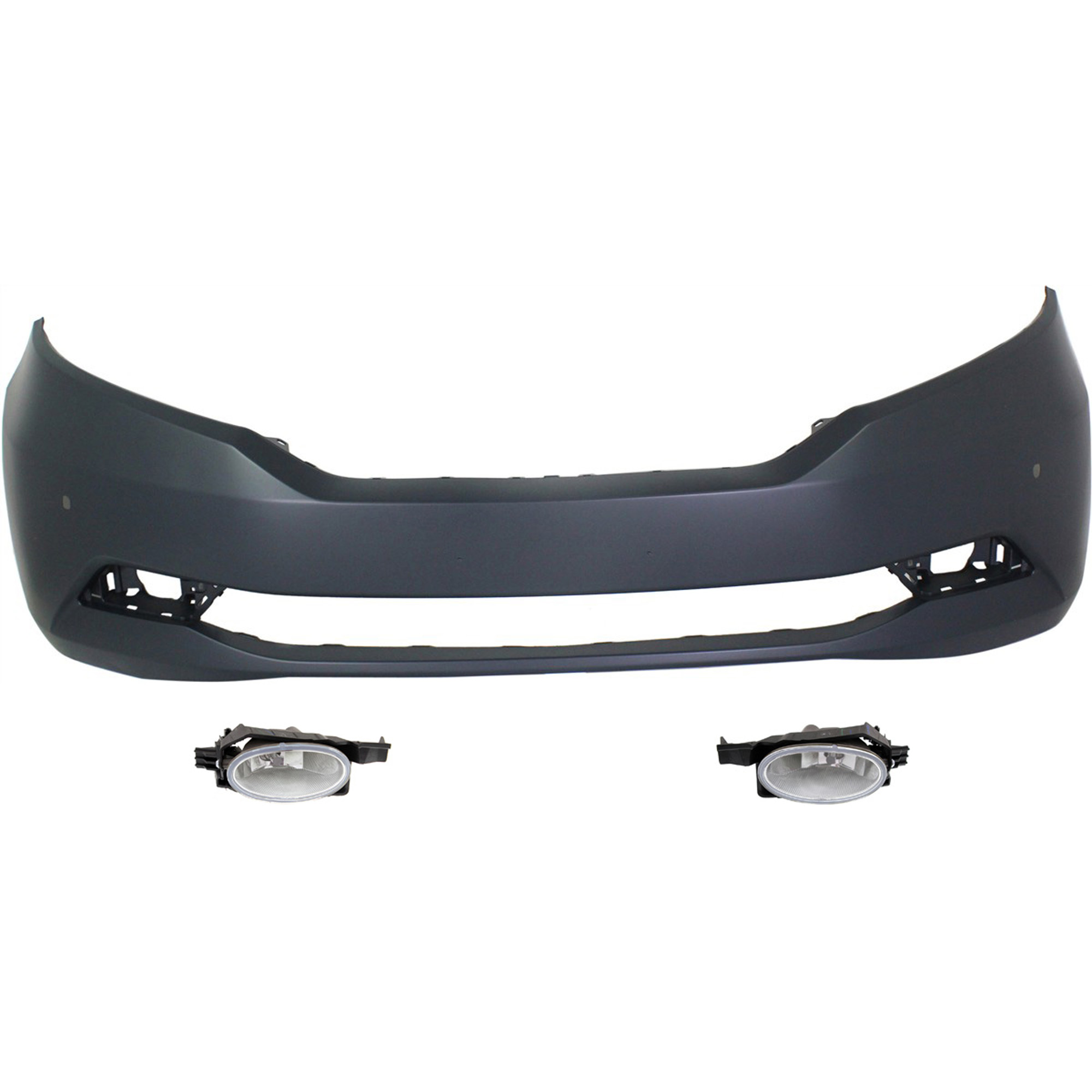 AM ODYSSEY 14-17 FRONT BUMPER COVER Primed 3 pc kit with Fog Lights CAPA SKU KIT BCFL 01002 Partslink HO1000295C HO2592137 HO2593137 OEM 04711TK8A81ZZ 33900TK8A11-3395