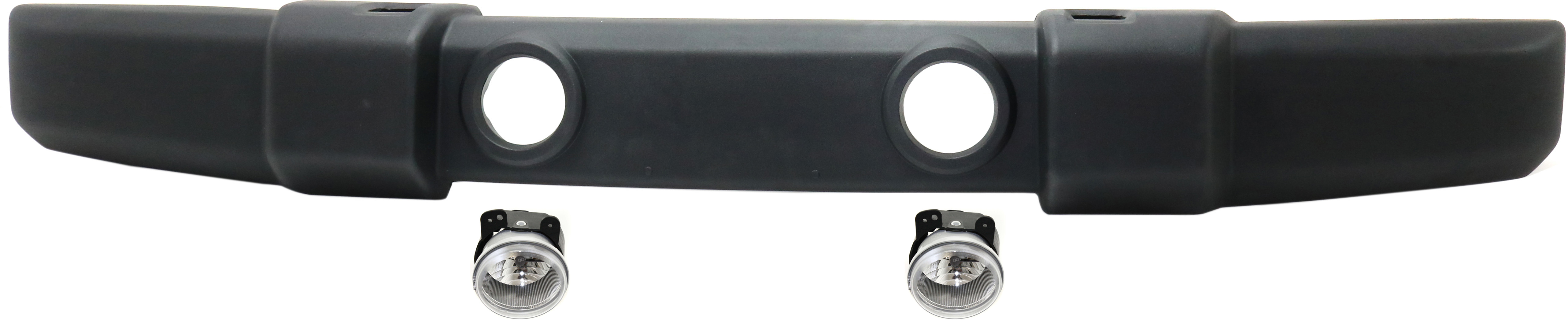 AM WRANGLER 07-09 FRONT BUMPER COVER Textured 3 pc Kit with Fog Lights SKU KIT BCFL 0131 Partslink CH1000900 CH2590109 OEM 1FN67RXFAA 4805856AB
