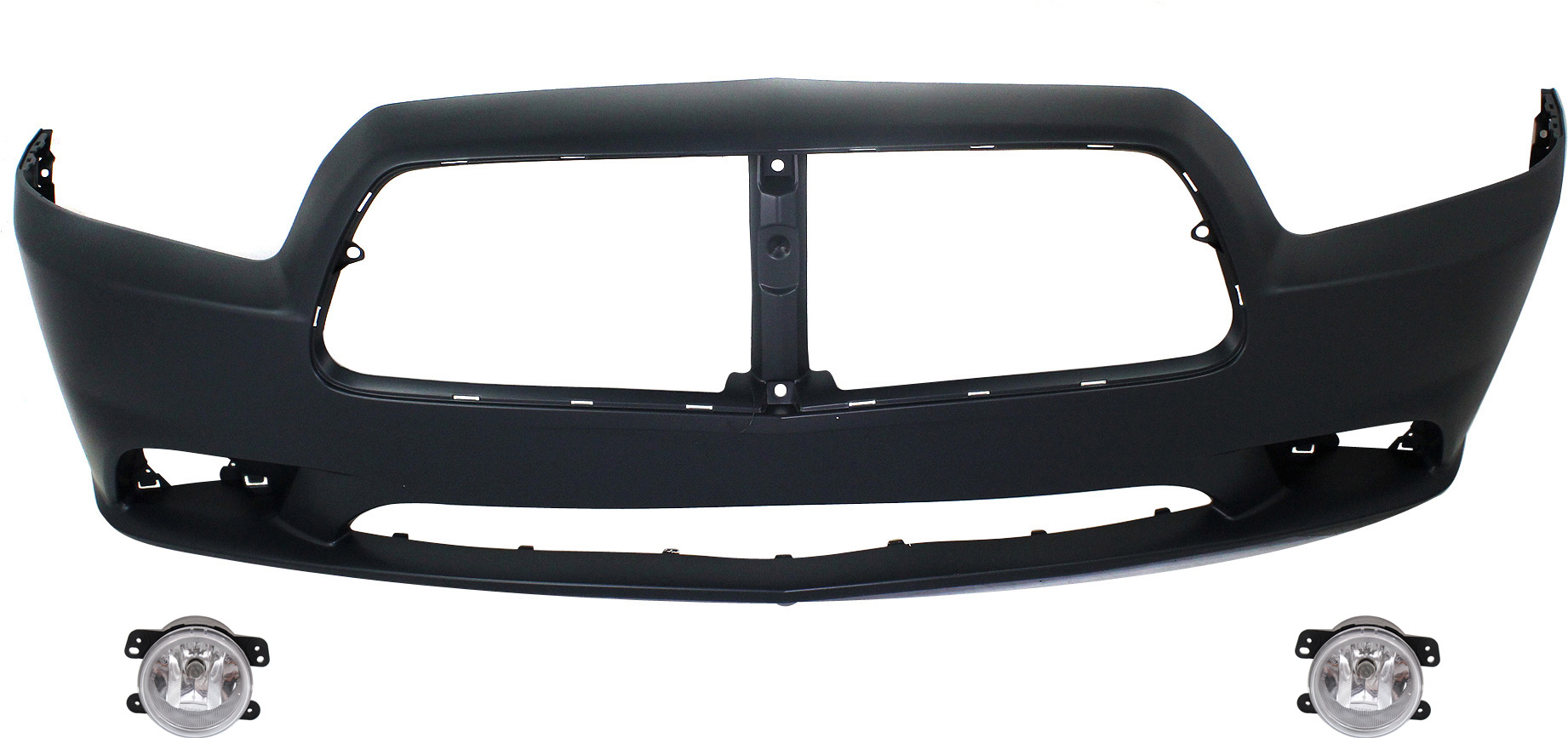 AM CHARGER 11-14 FRONT BUMPER COVER Primed 3 pc Kit with Fog Lights CAPA SKU KIT BCFL 0170 Partslink CH1000992C OEM 5182026AA PFM 68092596AA