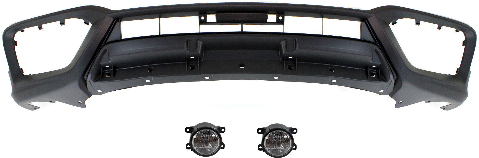 AM CROSSTOUR 13-15 FRONT BUMPER COVER Lower Primed 3 pc Kit with Fog Lights CAPA SKU KIT BCFL 0248 Partslink AC2592111 HO1015109C OEM 04712TP6A90-33900T0AA01