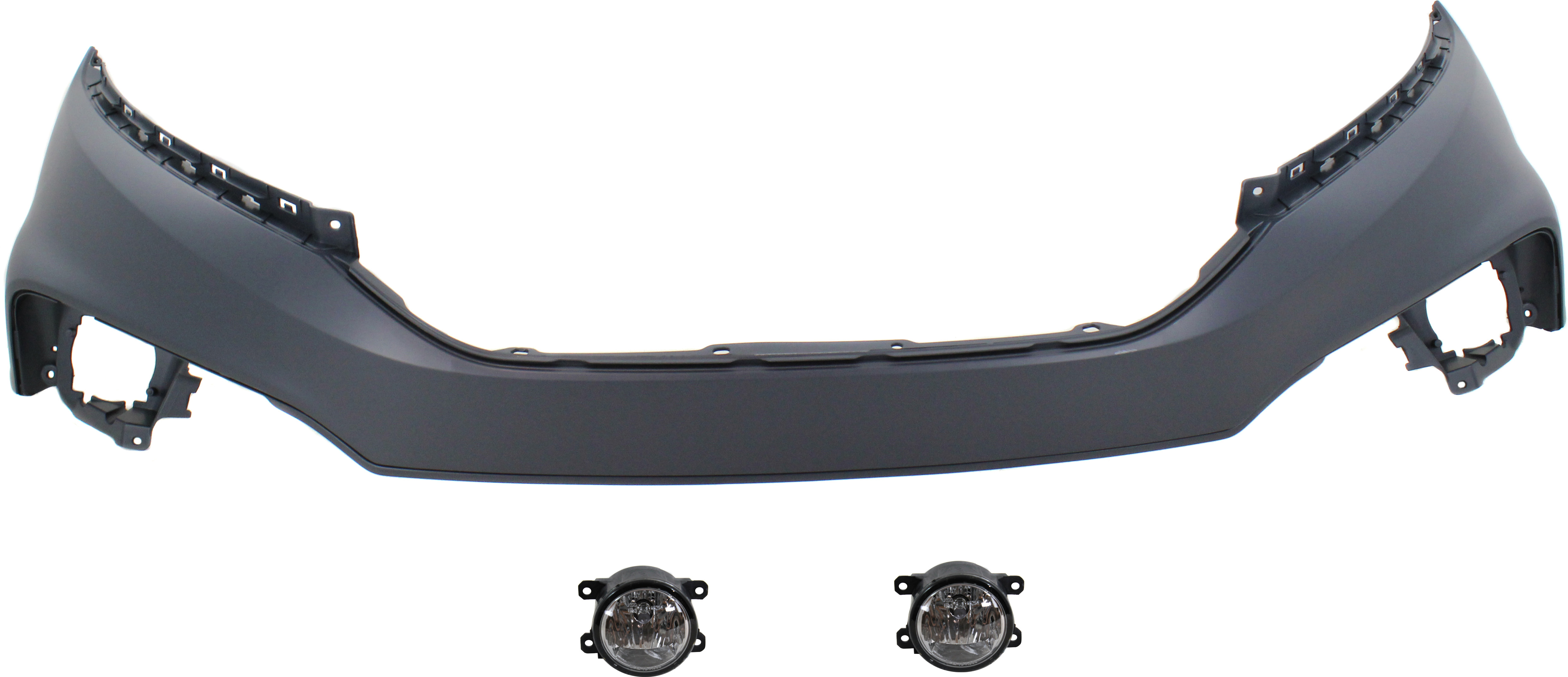 AM CROSSTOUR 13-15 FRONT BUMPER COVER Upper Primed 3 pc Kit with Fog Lights SKU KIT BCFL 0249 Partslink HO1014101 AC2592111 OEM 04711TP6A80ZZ 33900T0AA01