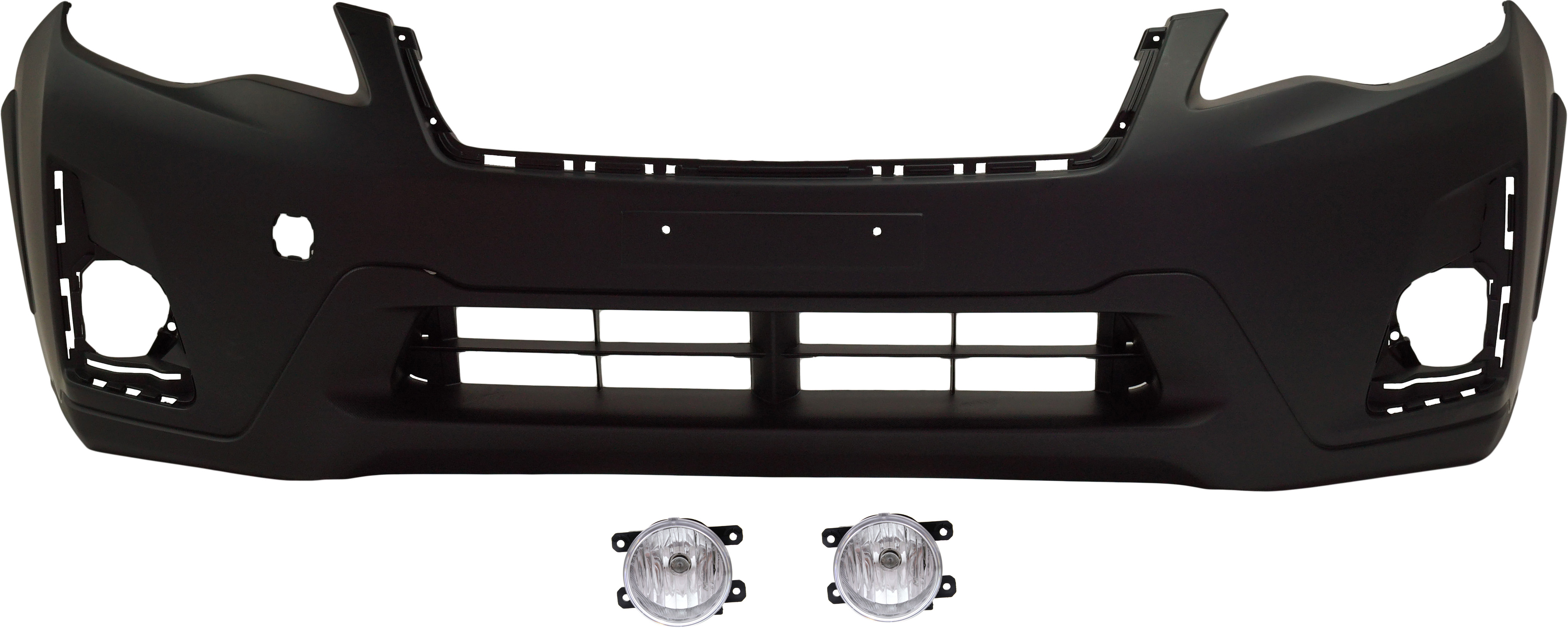 AM CROSSTREK 16-17 FRONT BUMPER COVER Primed 3 pc Kit with Fog Lights SKU KIT BCFL 0253 Partslink SU1000180 SU2592121 OEM 57704FJ070-84501FJ000