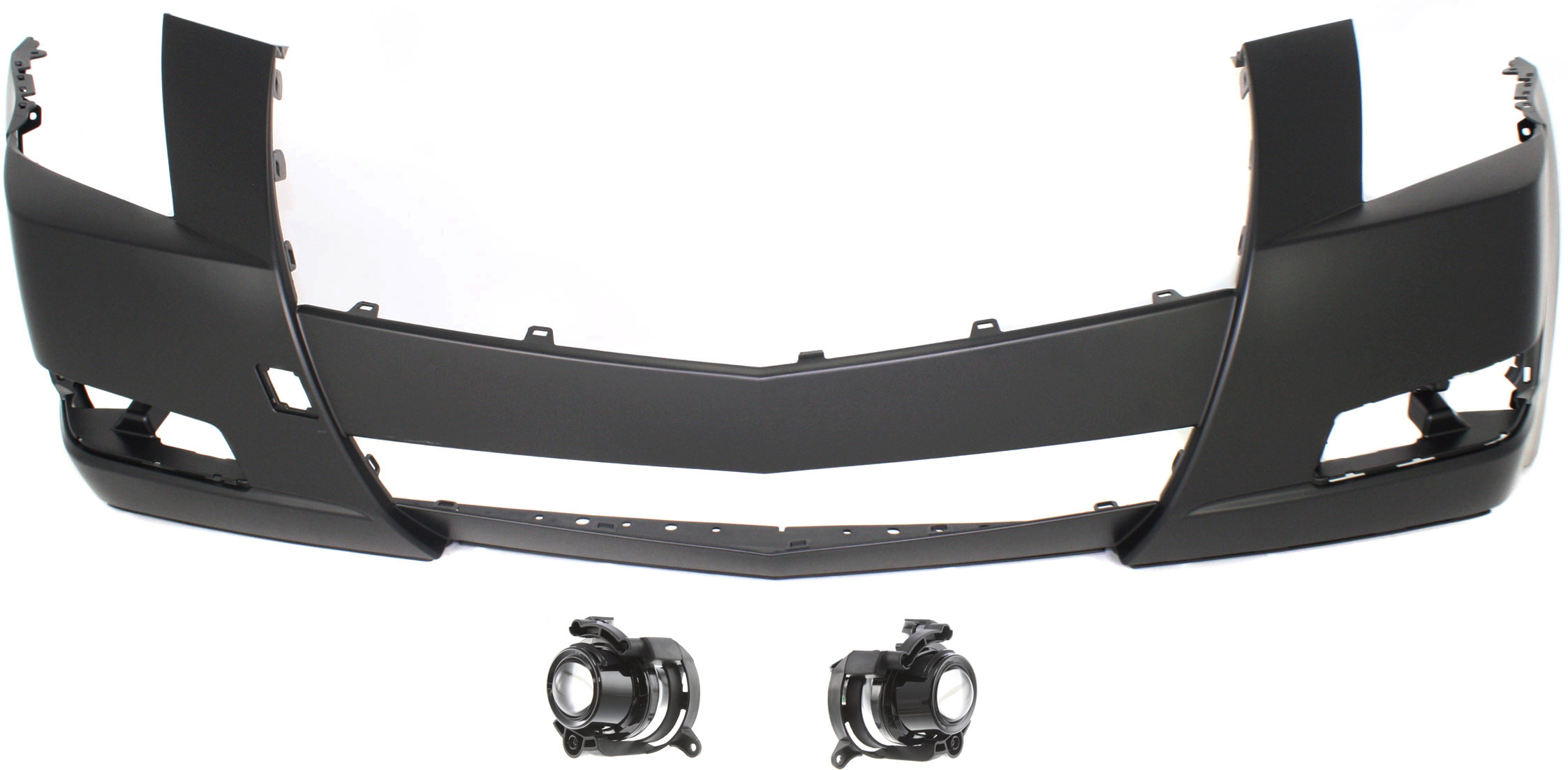 AM CTS 08-13 FRONT BUMPER COVER Primed 3 pc Kit Primed with Fog Lights SKU KIT BCFL 0267 Partslink GM1000855 GM2590106 OEM 25793663-95419301