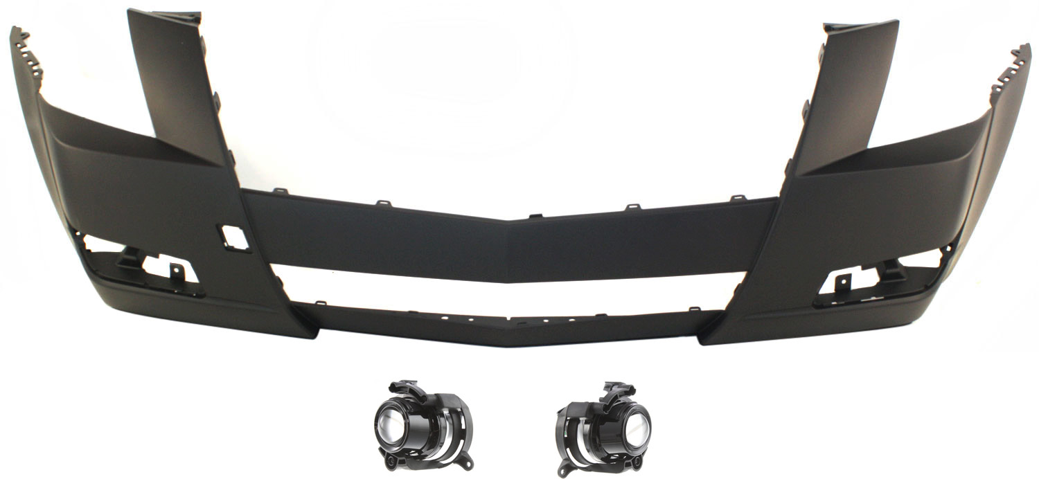AM CTS 08-13 FRONT BUMPER COVER Primed 3 pc Kit Primed with Fog Lights CAPA SKU KIT BCFL 0268 Partslink GM1000855C GM2590106 OEM 25793663-95419301