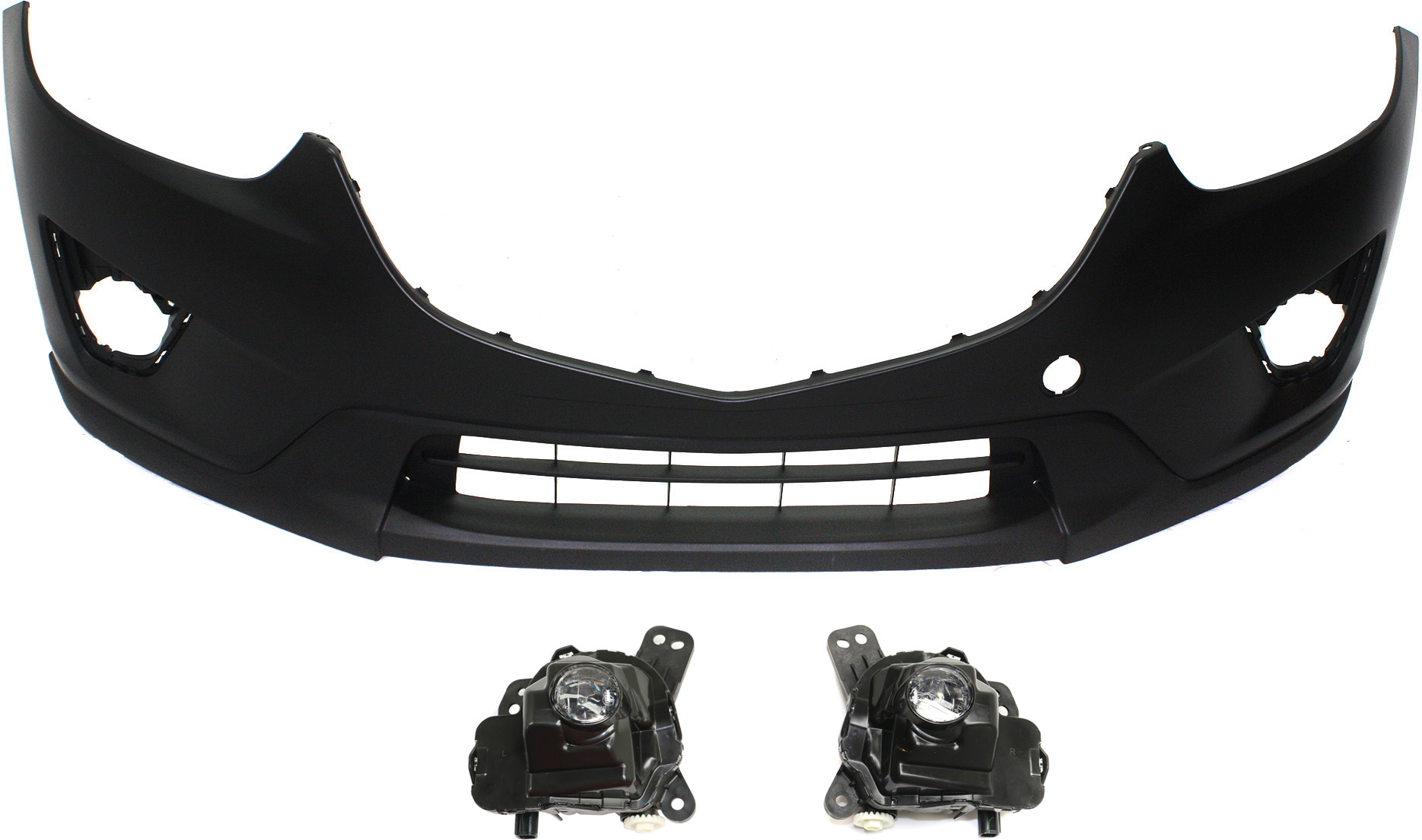 AM CX 5-13-16 FRONT BUMPER COVER 3 pc Kit with Fog Lights CAPA SKU KIT BCFL 0280 Partslink MA1000236C MA2592127 MA2593127 OEM GHP951680A GHP951690A KD455003