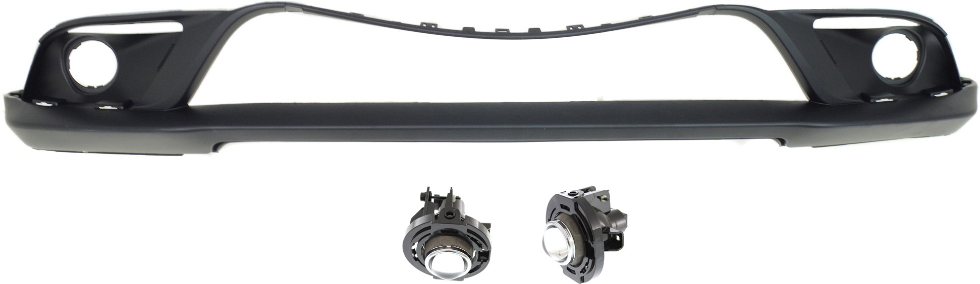 AM DURANGO 14-20 FRONT BUMPER COVER Lower 3 pc Kit with Fog Lights SKU KIT BCFL 0292 Partslink CH1015116 OEM 1XV00TZZAB 5182021AB PFM