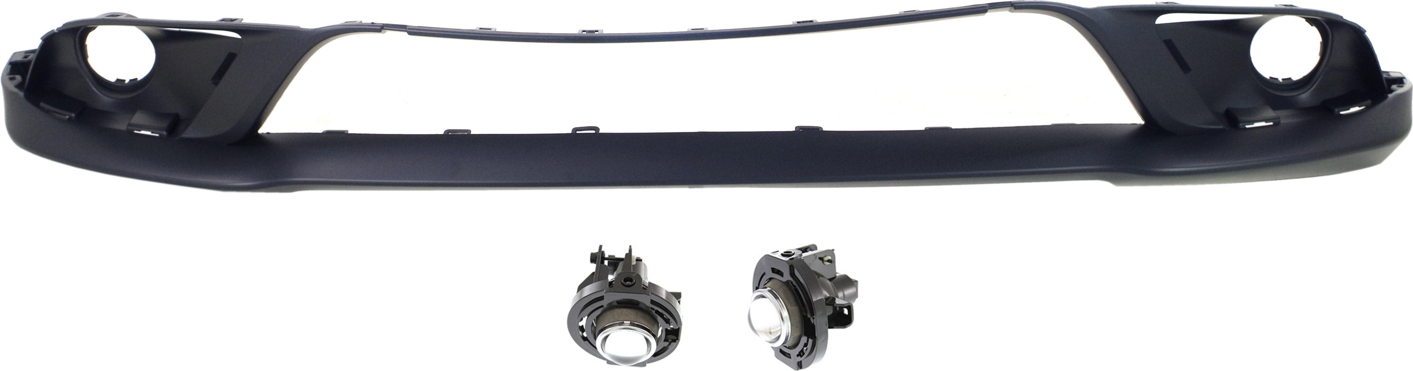 AM DURANGO 14-20 FRONT BUMPER COVER Lower 3 pc Kit with Fog Lights CAPA SKU KIT BCFL 0293 Partslink CH1015116C OEM 1XV00TZZAB 5182021AB PFM