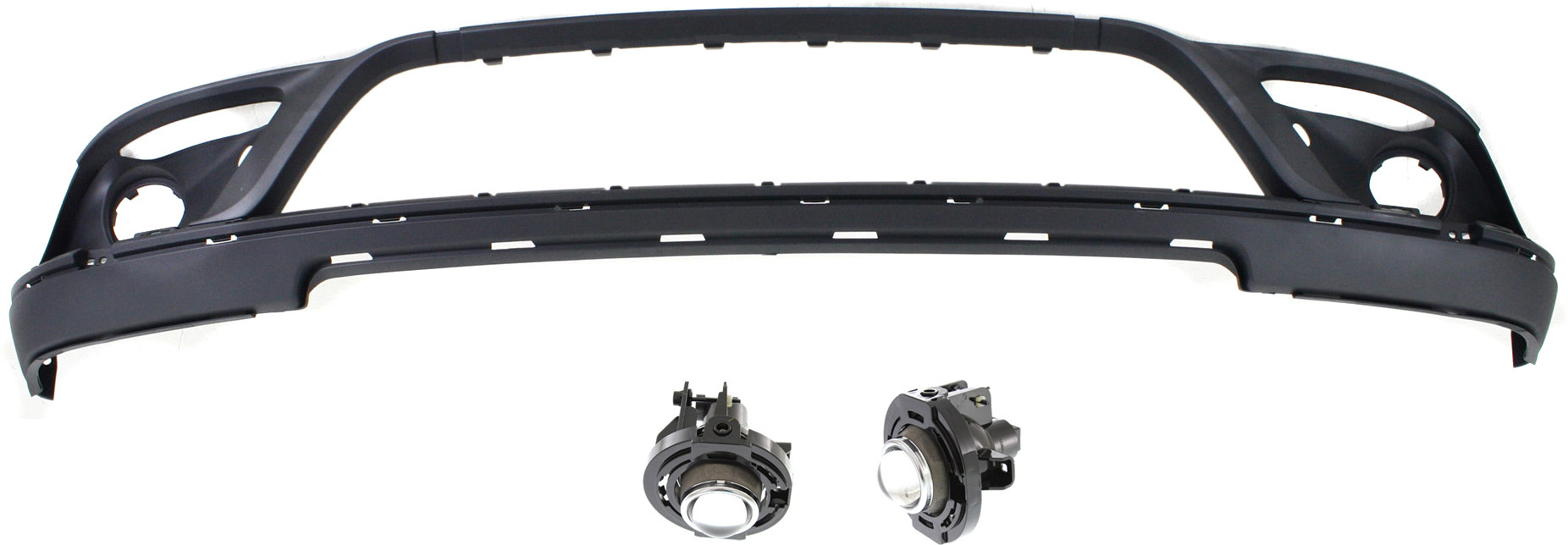 AM DURANGO 14-20 FRONT BUMPER COVER Lower 3 pc Kit with Fog Lights SKU KIT BCFL 0294 Partslink CH1015118 OEM 5113672AB 5182021AB PFM