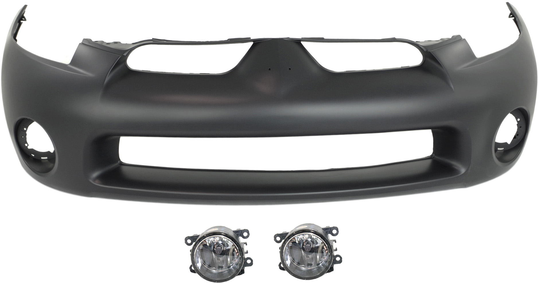 AM ECLIPSE 07-08 FRONT BUMPER COVER 3 pc kit with Fog Lights SKU KIT BCFL 0337 Partslink MI1000313 MI2590100 OEM 6400B274-8321A080