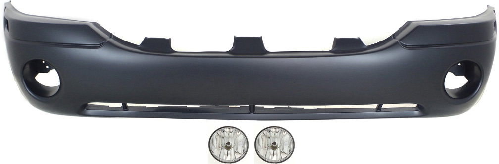AM ENVOY 02-09 FRONT BUMPER COVER 3 pc kit with Fog Lights CAPA SKU KIT BCFL 0347 Partslink GM1000641C OEM 15269042-88937036