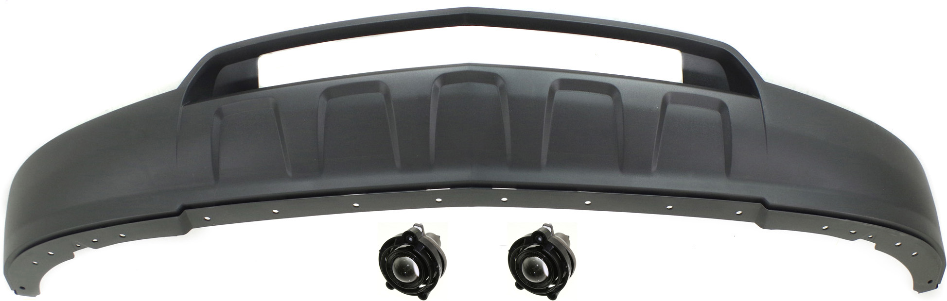 AM EQUINOX 12-15 FRONT BUMPER COVER Lower Textured 3 pc kit with Fog Lights SKU KIT BCFL 0354 Partslink GM1015111 GM2593157 OEM 20849307-10335108