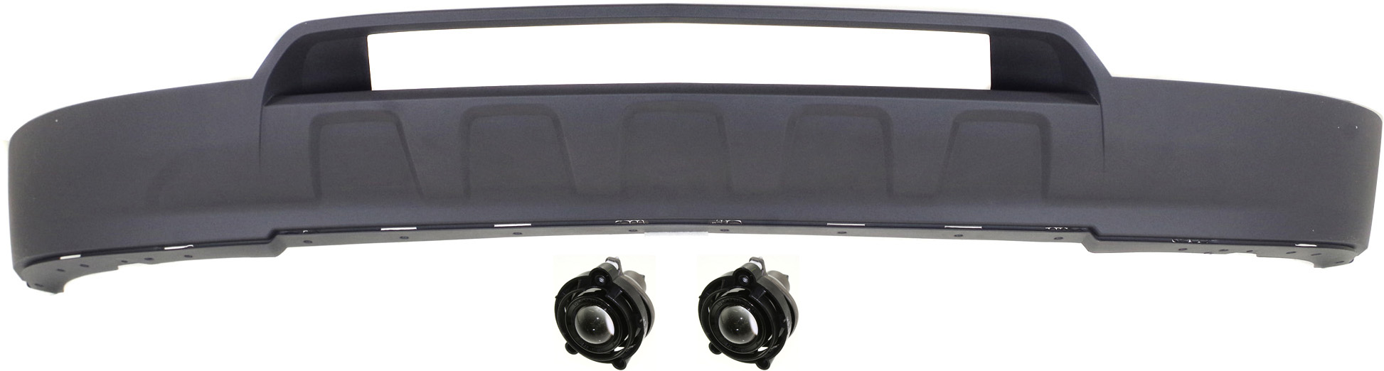 AM EQUINOX 12-15 FRONT BUMPER COVER Lower Textured 3 pc kit with Fog Lights CAPA SKU KIT BCFL 0355 Partslink GM1015111C GM2593157 OEM 10335108-20849307