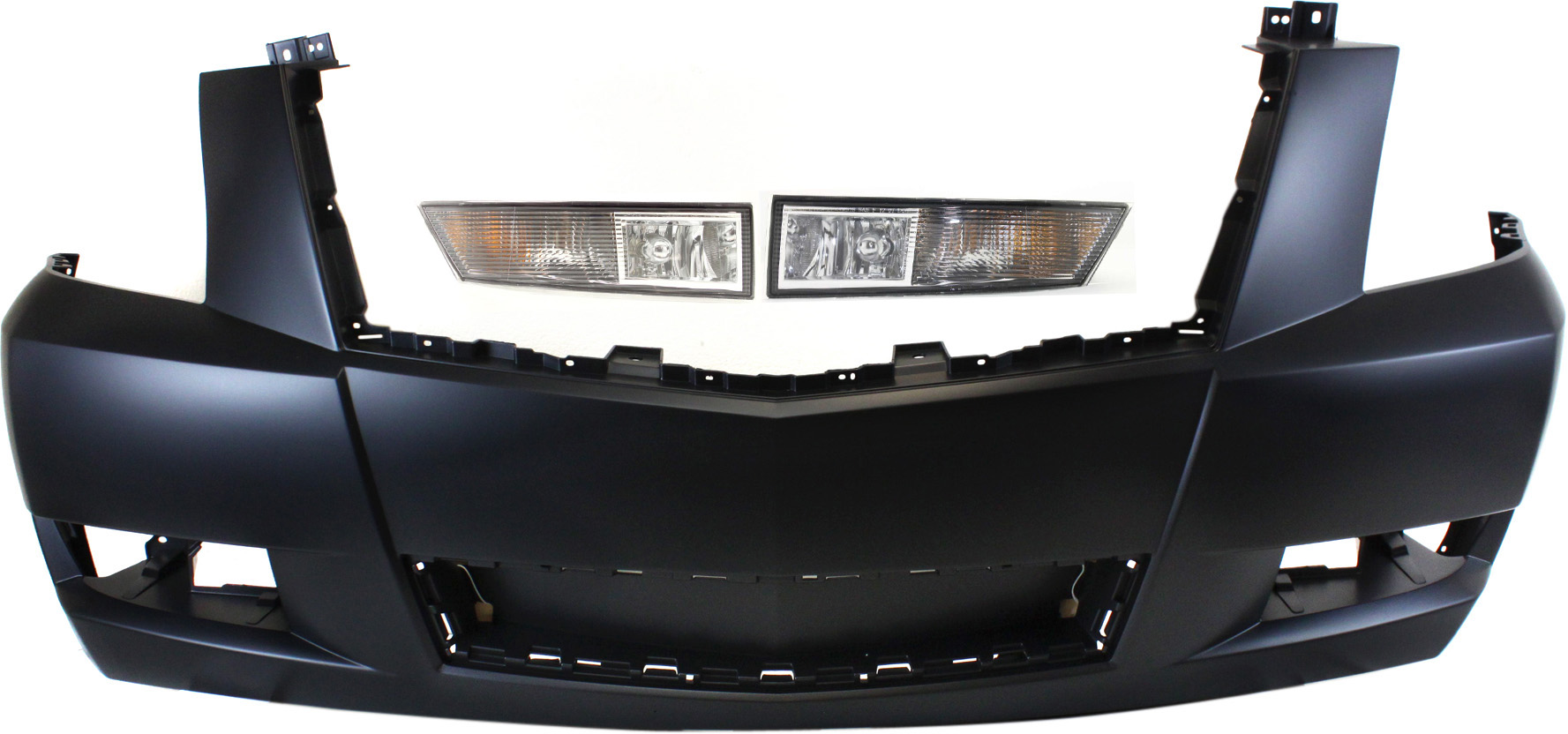AM ESCALADE 08-14 FRONT BUMPER COVER 3 pc kit with Fog Lights SKU KIT BCFL 0359 Partslink GM1000899 GM2592163 GM2593163 OEM 25975452-10383562-10383563