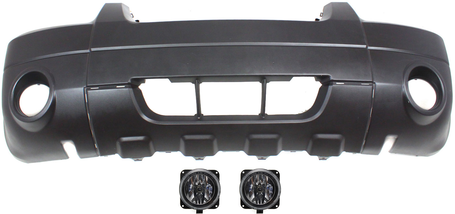 AM ESCAPE 05-05 FRONT BUMPER COVER 3 pc kit with Fog Lights SKU KIT BCFL 0369 Partslink FO1000570 FO2592194 OEM 5L8Z17D957CAA 2M5Z15200AB