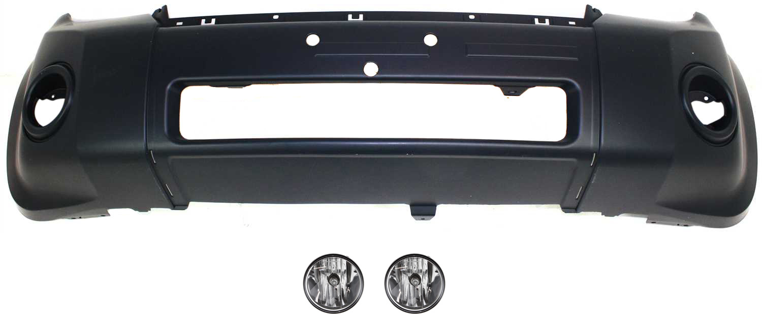 AM ESCAPE 08-10 FRONT BUMPER COVER 3 pc kit with Fog Lights CAPA SKU KIT BCFL 0373 Partslink FO1000622C FO2590111 OEM 7R3Z15200A AL8Z17D957BPTM