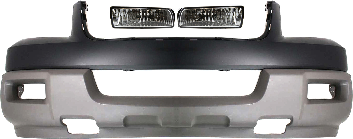 AM EXPEDITION 03-03 FRONT BUMPER COVER 3 pc kit with Fog Lights SKU KIT BCFL 0377 Partslink FO1000524 FO2592189 FO2593189 OEM 2L1Z17D957LAA 2L1Z15201AB 2L1Z