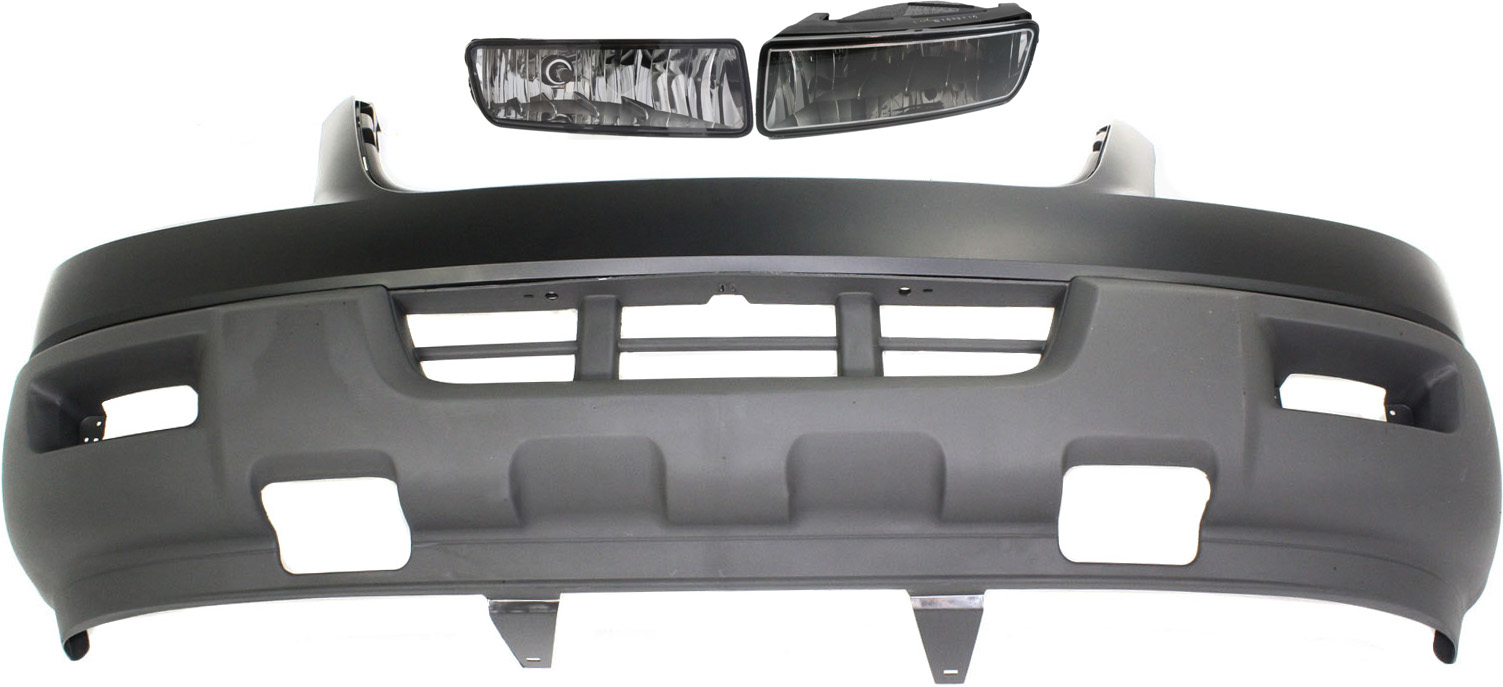 AM EXPEDITION 04-06 FRONT BUMPER COVER 3 pc kit with Fog Lights SKU KIT BCFL 0378 OEM 4L1Z17D957EAA 4L1Z15201AA PFM