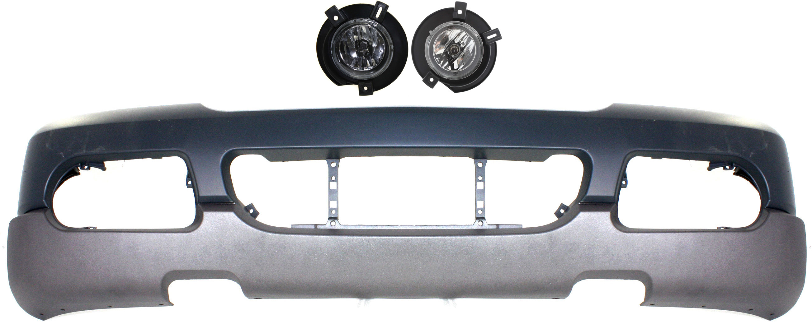 AM EXPLORER 03-03 FRONT BUMPER COVER 3 pc kit with Fog Lights SKU KIT BCFL 0390 Partslink FO1003114 OEM 3L2Z17D957PC 1L2Z15200DB PFM 1