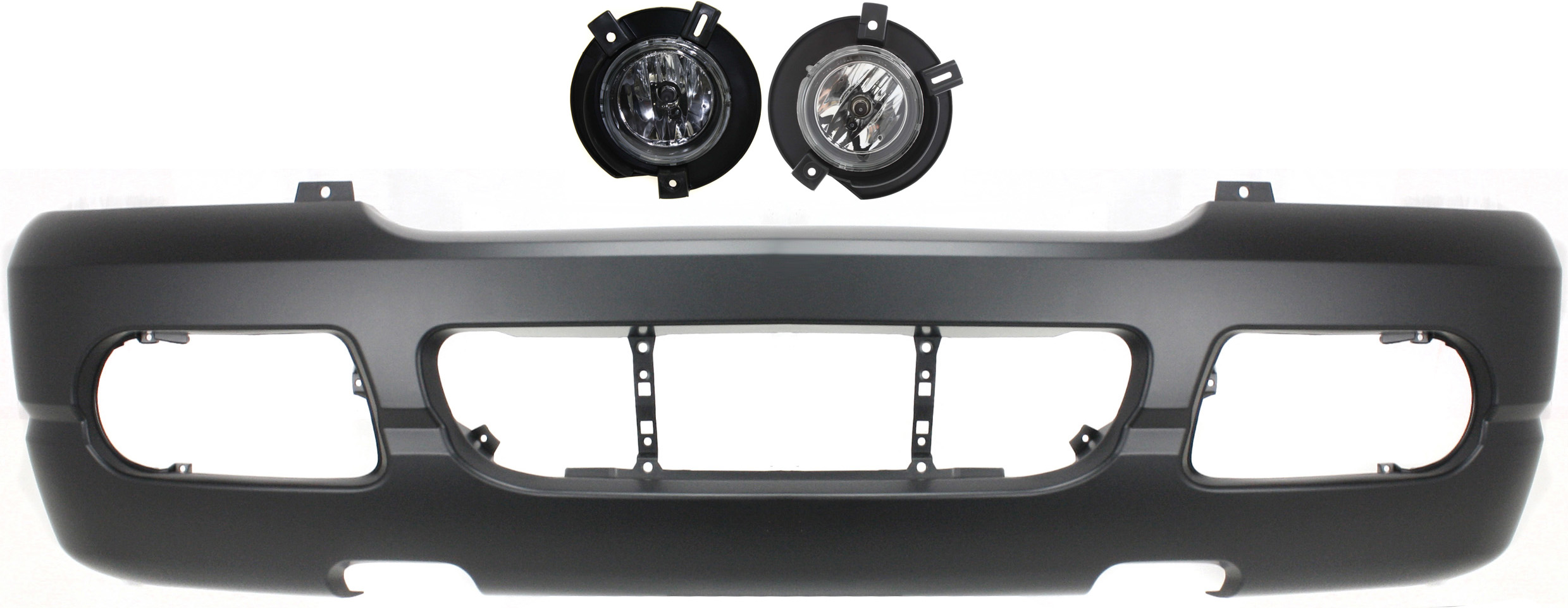AM EXPLORER 04-05 FRONT BUMPER COVER 3 pc kit with Fog Lights SKU KIT BCFL 0395 Partslink FO1000563 OEM 4L2Z17D957CAPTM 1L2Z15200DB PF