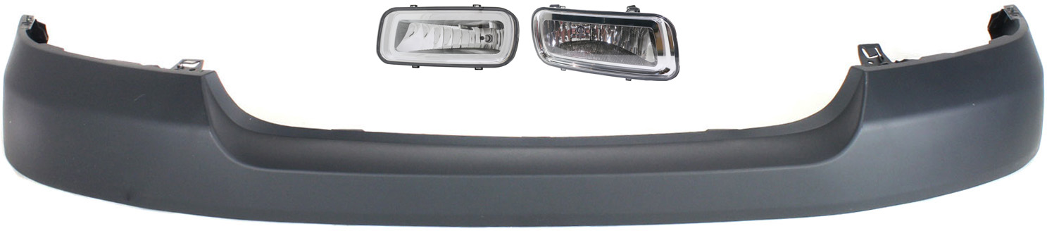 AM F 150-04-06 FRONT BUMPER COVER 3 pc kit with Fog Lights CAPA SKU KIT BCFL 0398 Partslink FO1000562C FO2592197 FO2593197 OEM 4L3Z17D957CA 5L3Z15200A 5L3Z15