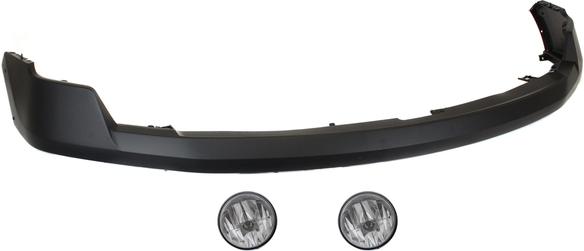 AM F 150-11-14 FRONT BUMPER COVER 3 pc kit with Fog Lights CAPA SKU KIT BCFL 0400 Partslink FO1000644C OEM BL3Z15200A PFM DL3Z17D957BPTM