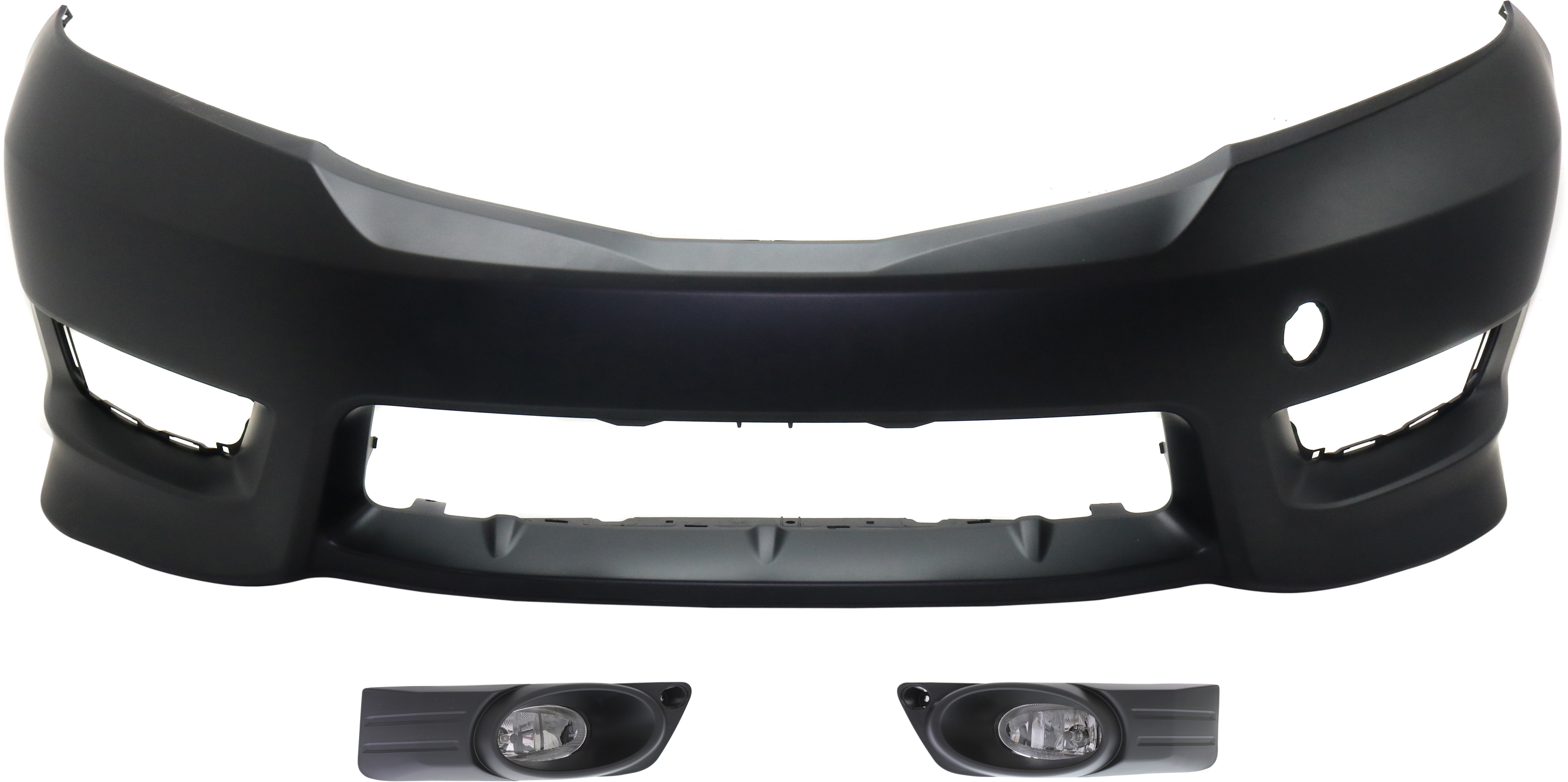 AM FIT 12-14 FRONT BUMPER COVER Primed 3 pc kit with Fog Lights SKU KIT BCFL 0413 Partslink HO1000284 HO2592130C HO2593130C OEM 04711TK6A70ZZ 33902TK6A51-3395
