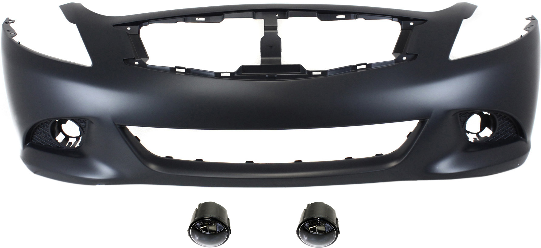 AM G37-10-13 FRONT BUMPER COVER Primed 3 pc kit with Fog Lights SKU KIT BCFL 0444 Partslink IN1000246 NI2590103 OEM FBM221NF0H B615089928-26150899