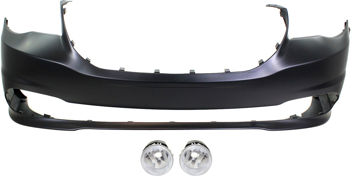 AM GRAND CARAVAN 11-20 FRONT BUMPER COVER 3 pc kit with Fog Lights CAPA SKU KIT BCFL 0501 Partslink CH1000A02C CH2592146 OEM 5182022AA 68088966AA