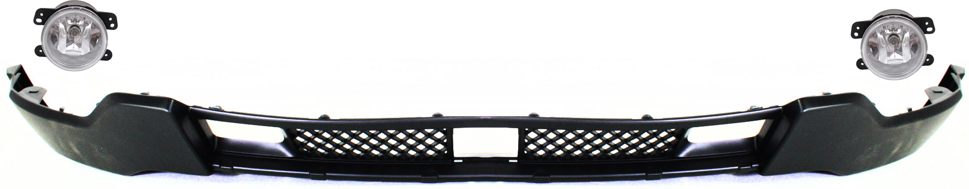 AM GRAND CHEROKEE 11-13 FRONT BUMPER COVER Lower 3 pc kit with Fog Lights SKU KIT BCFL 0506 Partslink CH1095120 OEM 5182026AA PFM 68078272AB