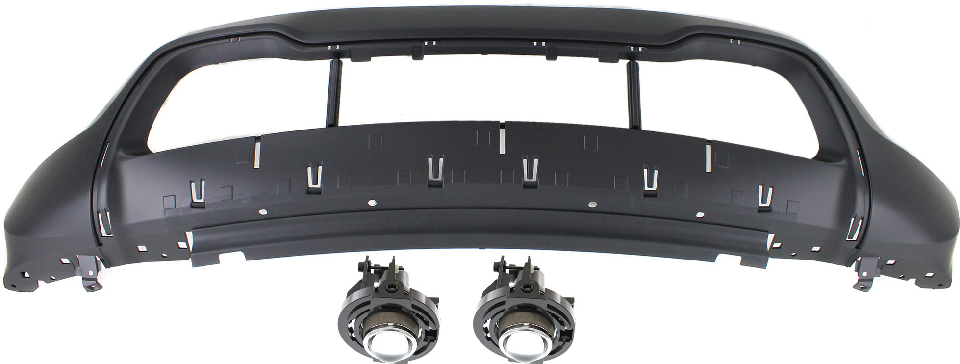 AM GRAND CHEROKEE 14-16 FRONT BUMPER COVER Lower 3 pc kit with Fog Lights SKU KIT BCFL 0520 OEM 1WL30TZZAD 5182021AB PFM