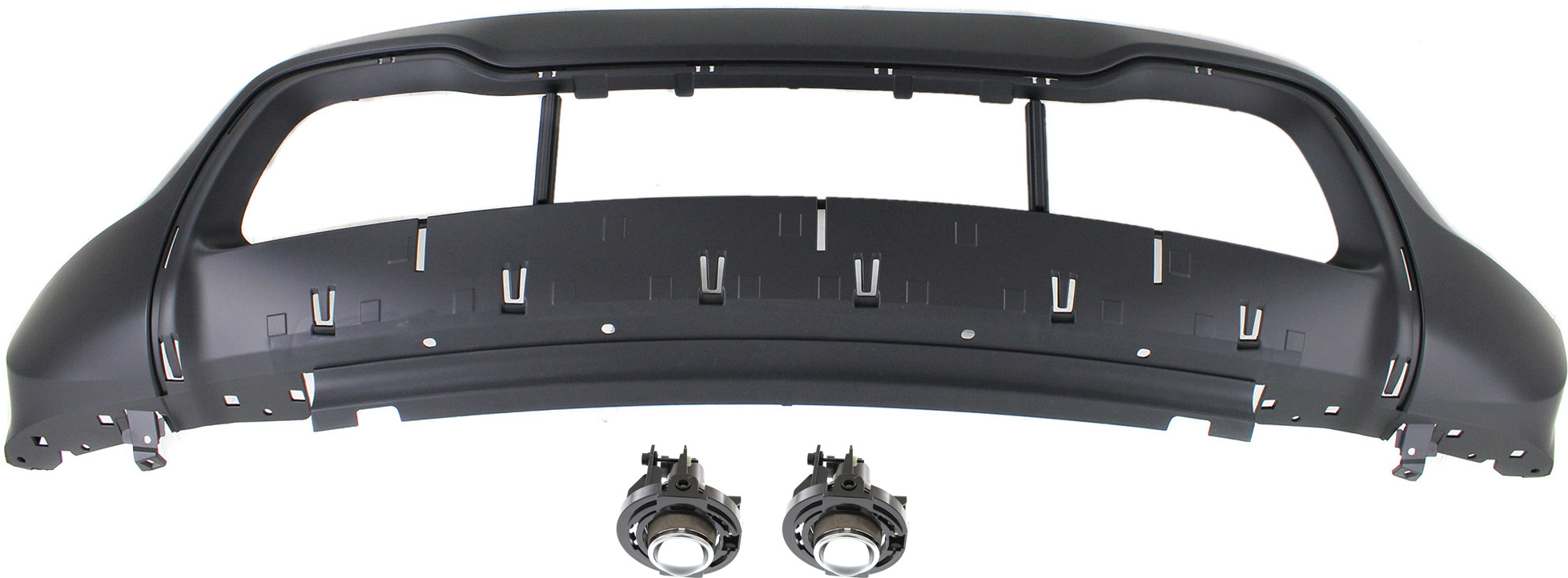 AM GRAND CHEROKEE 14-16 FRONT BUMPER COVER Lower 3 pc kit with Fog Lights CAPA SKU KIT BCFL 0521 Partslink CH1015115C OEM 1WL30TZZAD 5182021AB PFM