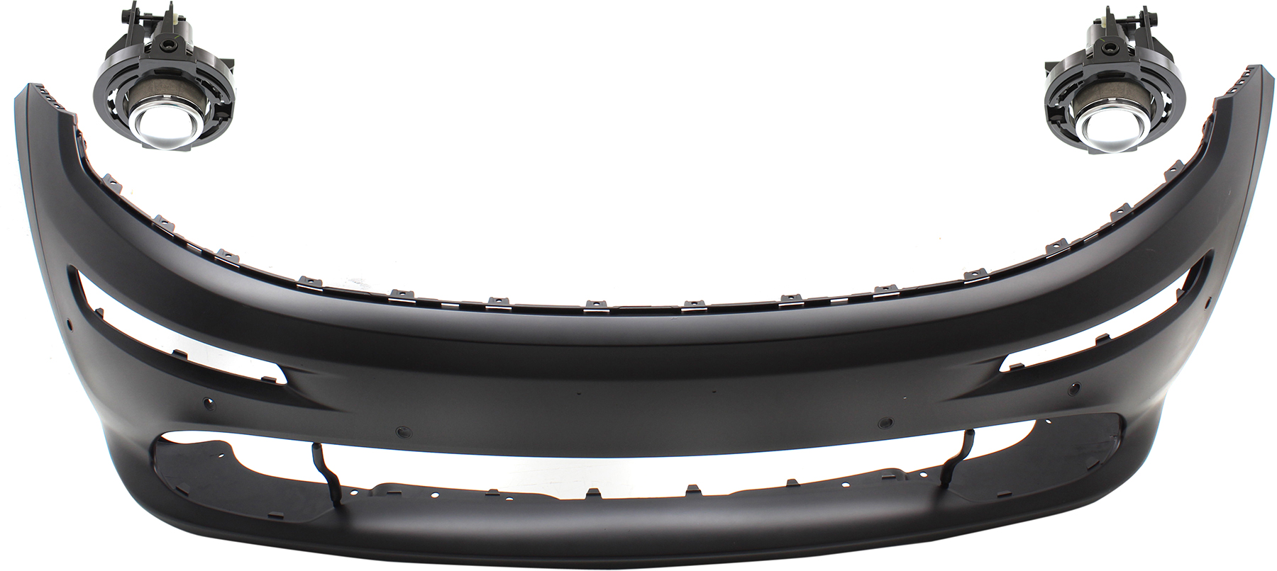 AM GRAND CHEROKEE 14-15 FRONT BUMPER COVER 3 pc kit with Fog Lights SKU KIT BCFL 0522 Partslink CH1000A11 OEM 68214332AA 5182021AB PFM