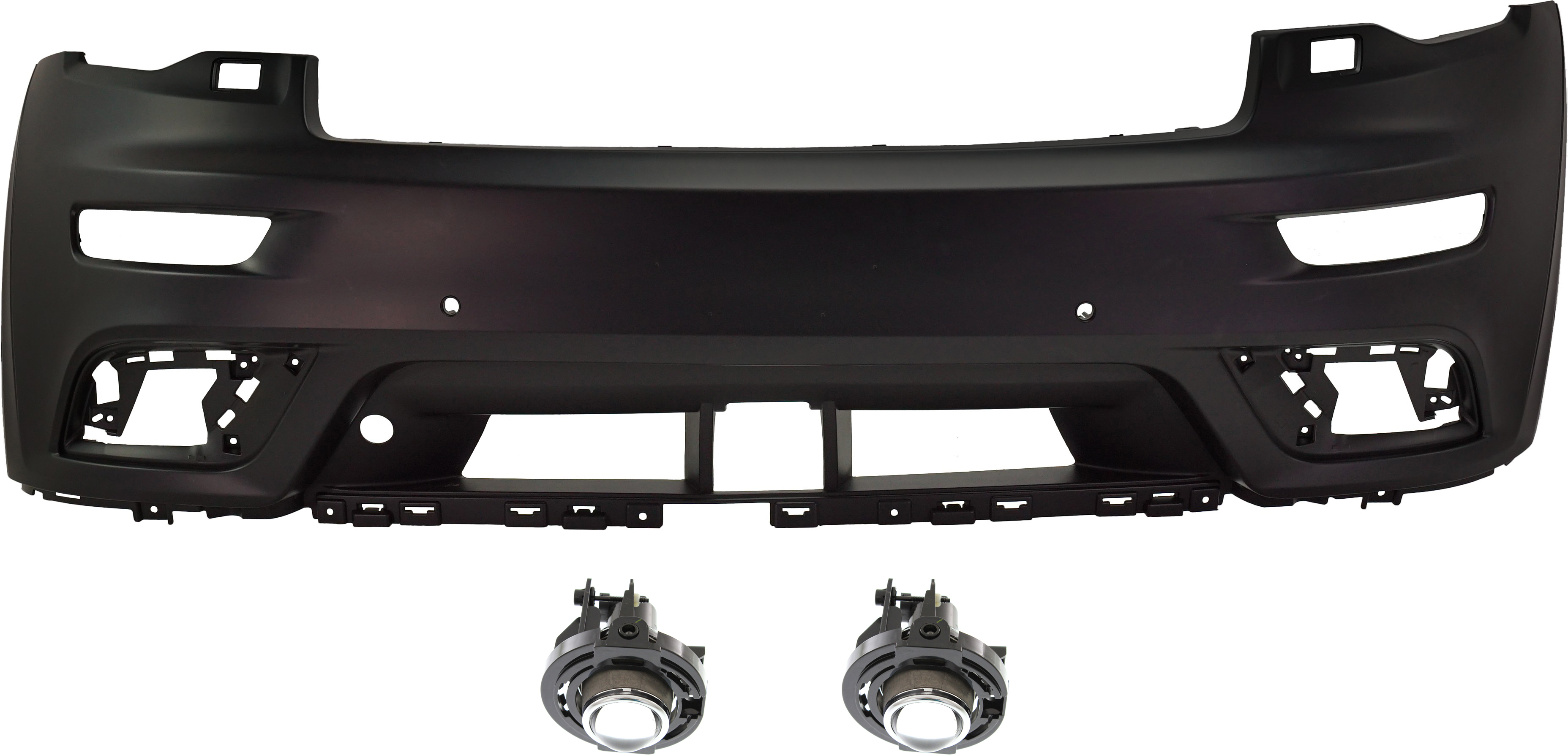 AM GRAND CHEROKEE 17-21 FRONT BUMPER COVER Upper 3 pc kit with Fog Lights SKU KIT BCFL 0532 Partslink CH1000A40 OEM 68335064AA 5182021AB PFM