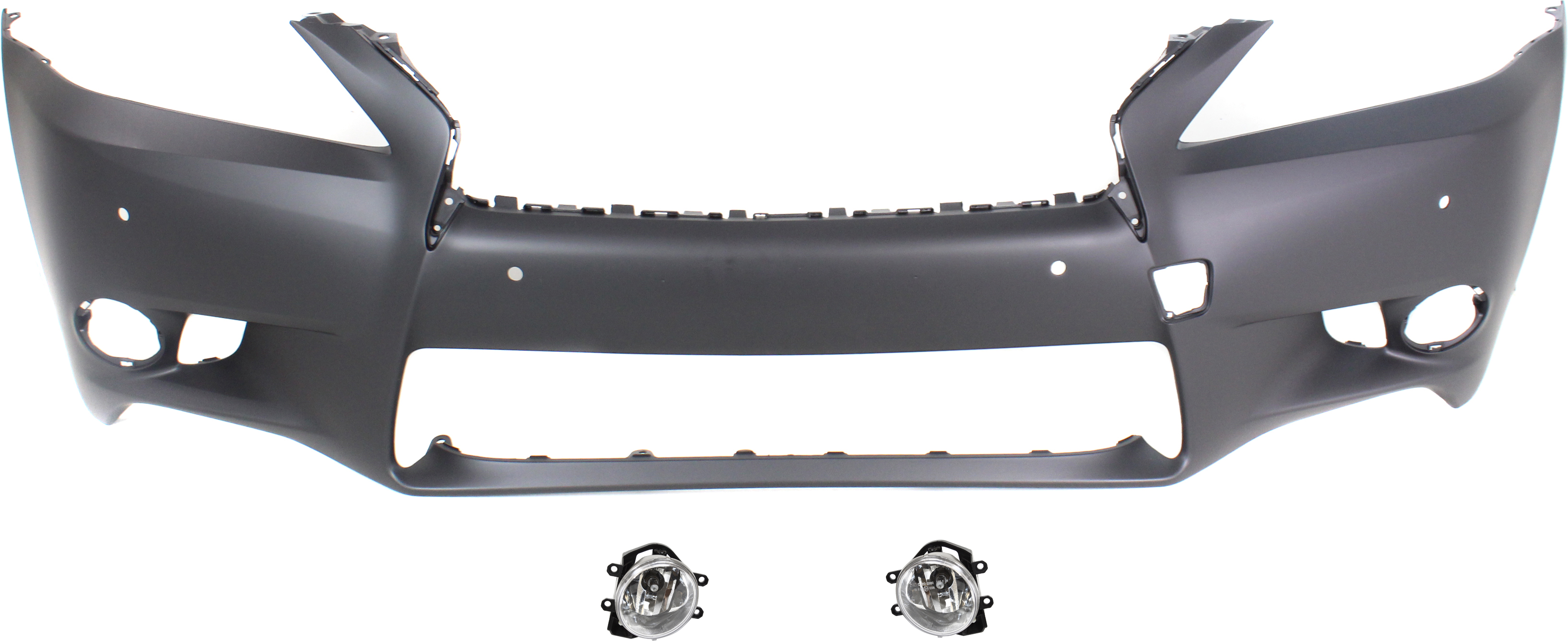 AM GS350 GS450H 14-15 FRONT BUMPER COVER Primed 3 pc Kit with Fog Lights CAPA SKU KIT BCFL 0545 Partslink LX1000281C TO2592126 TO2593126 OEM 521193A965-8121012230-81220122