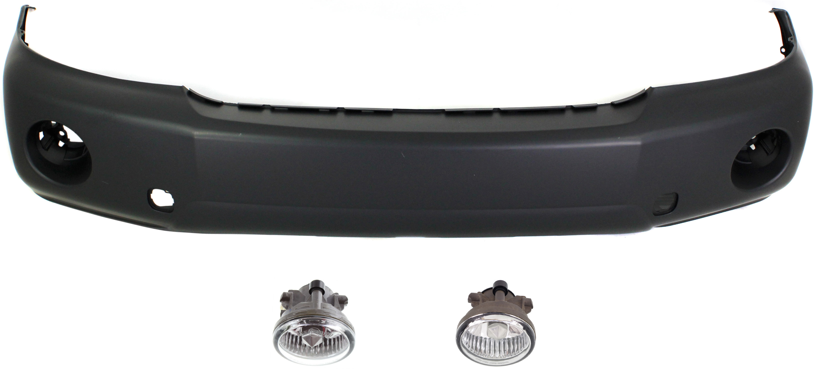 AM HIGHLANDER 04-07 FRONT BUMPER COVER 3 pc kit with Fog Lights CAPA SKU KIT BCFL 0554 Partslink TO1000278C TO2592119 TO2593119 OEM 5211948917-8121152070-81221520
