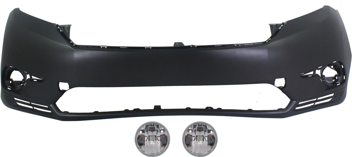 AM HIGHLANDER 11-13 FRONT BUMPER COVER 3 pc kit with Fog Lights SKU KIT BCFL 0556 Partslink TO1000374 OEM 521190E914-812100E022 PFM