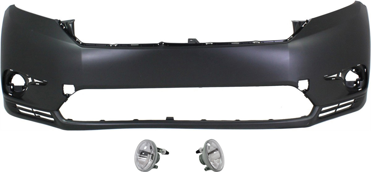 AM HIGHLANDER 11-13 FRONT BUMPER COVER 3 pc kit with Fog Lights CAPA SKU KIT BCFL 0557 Partslink TO1000374C OEM 521190E914-812100E022 PFM