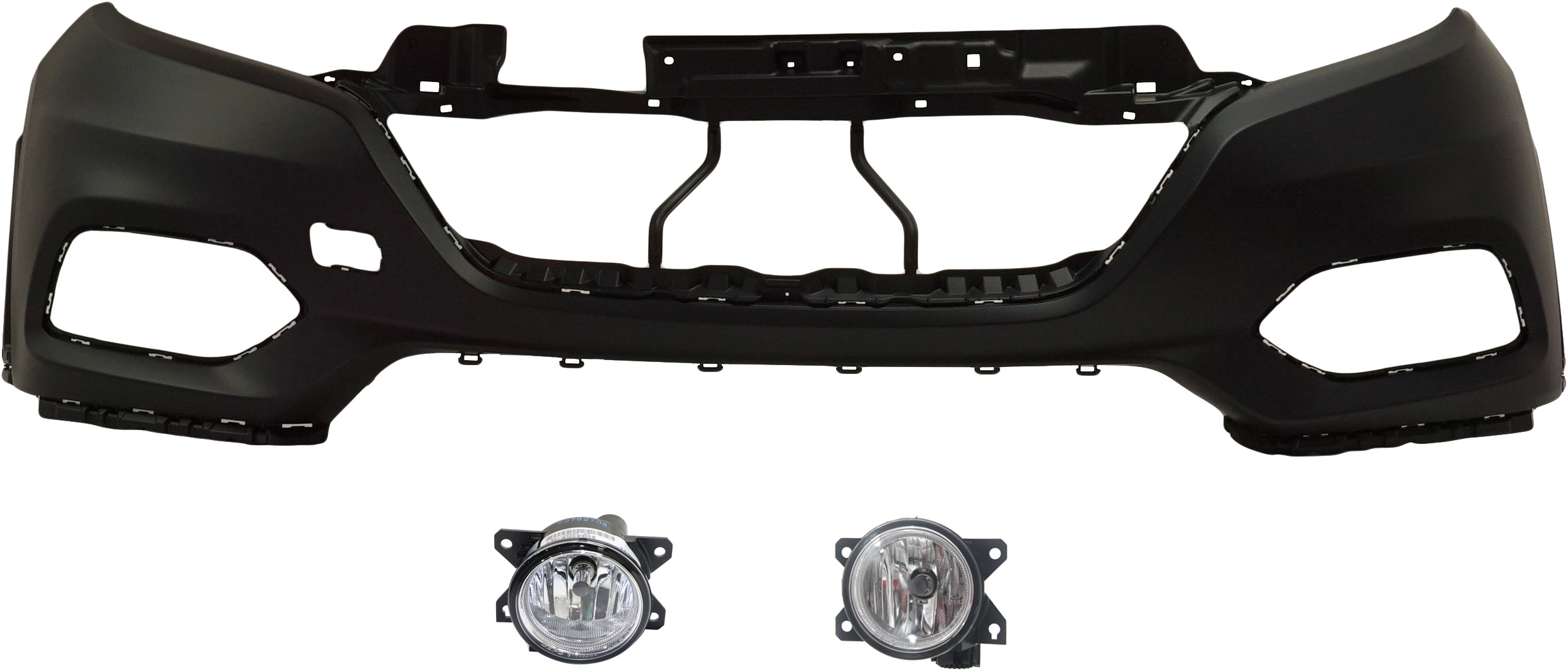 AM HR V 19-22 FRONT BUMPER COVER Upper 3 pc kit with Fog Lights SKU KIT BCFL 0560 Partslink HO1000321 HO2592143 HO2593143 OEM 04711T7WA80ZZ 33950T5RA01-3395