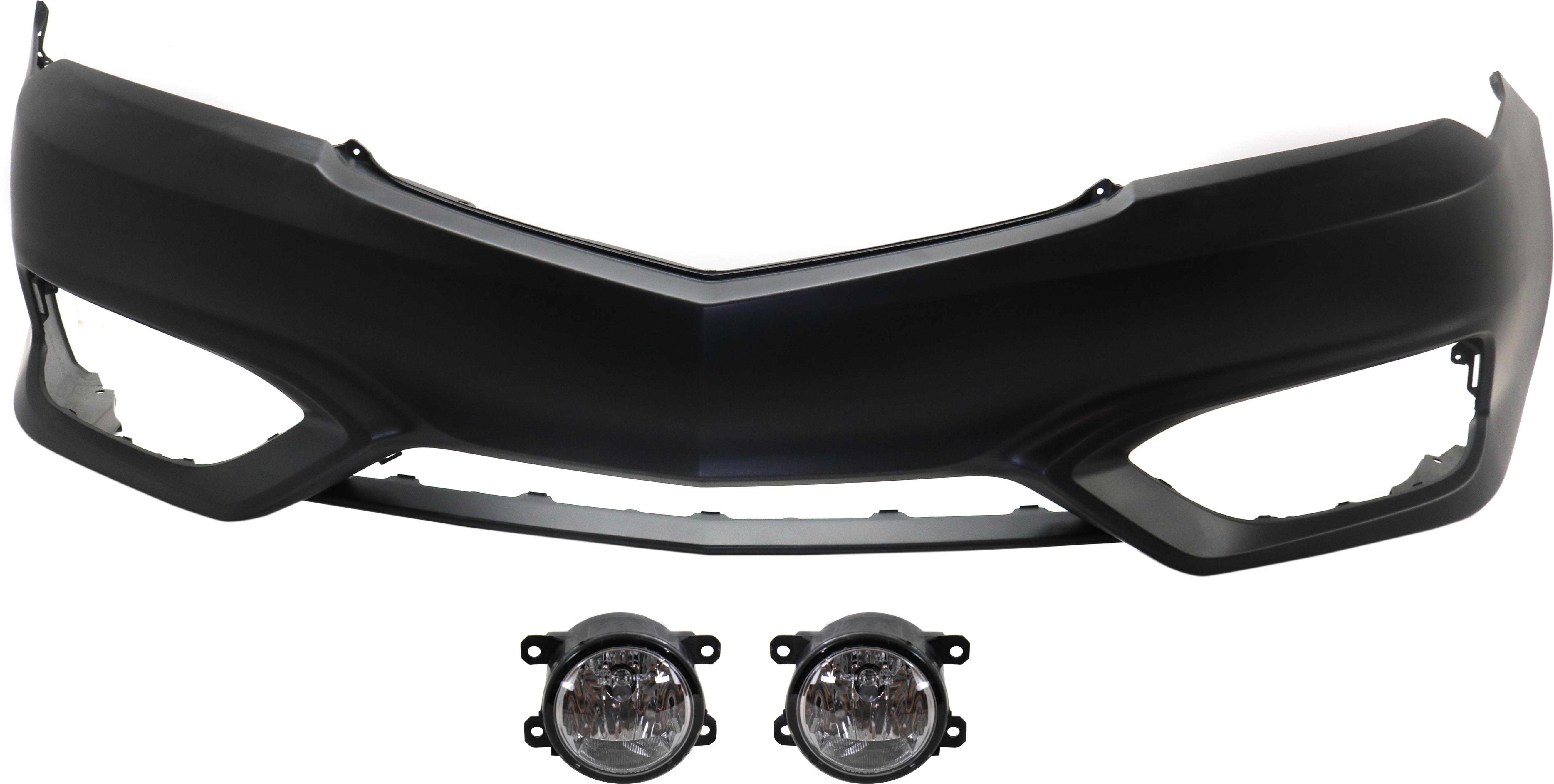 AM ILX 16-18 FRONT BUMPER COVER 3 pc kit with Fog Lights SKU KIT BCFL 0563 Partslink AC1000189 AC2592111 OEM 04711TV9A00ZZ 33900T0AA01