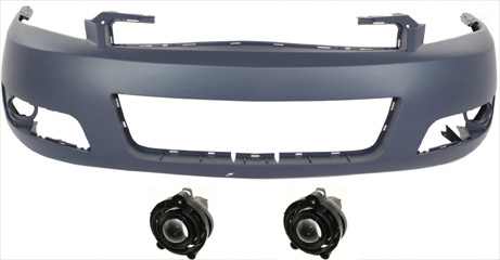 AM IMPALA 06-13 IMPALA LIMITED 14-16 FRONT BUMPER COVER Primed 3 pc kit with Fog Lights CAPA SKU KIT BCFL 0566 Partslink GM1000764C GM2593157 OEM 10335108-89025048