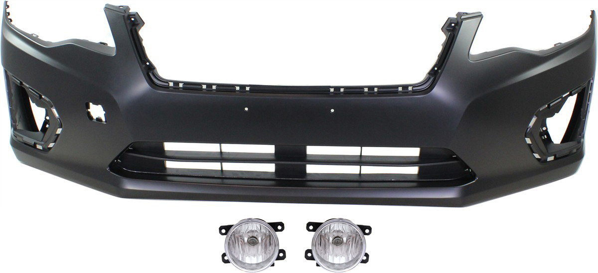 AM IMPREZA 12-14 FRONT BUMPER COVER 3 pc kit Primed Exc. WRX Models with Fog Lights SKU KIT BCFL 0571 Partslink SU1000168 SU2592121 OEM 57704FJ003-84501FJ000