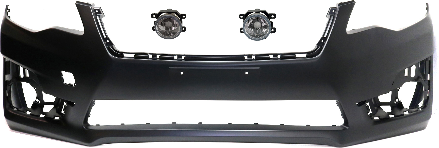 AM IMPREZA 15-16 FRONT BUMPER COVER 3 pc kit with Fog Lights SKU KIT BCFL 0573 Partslink SU1000179 SU2592126C SU2593126C OEM 57704FJ050-84501FJ021-84501FJ0