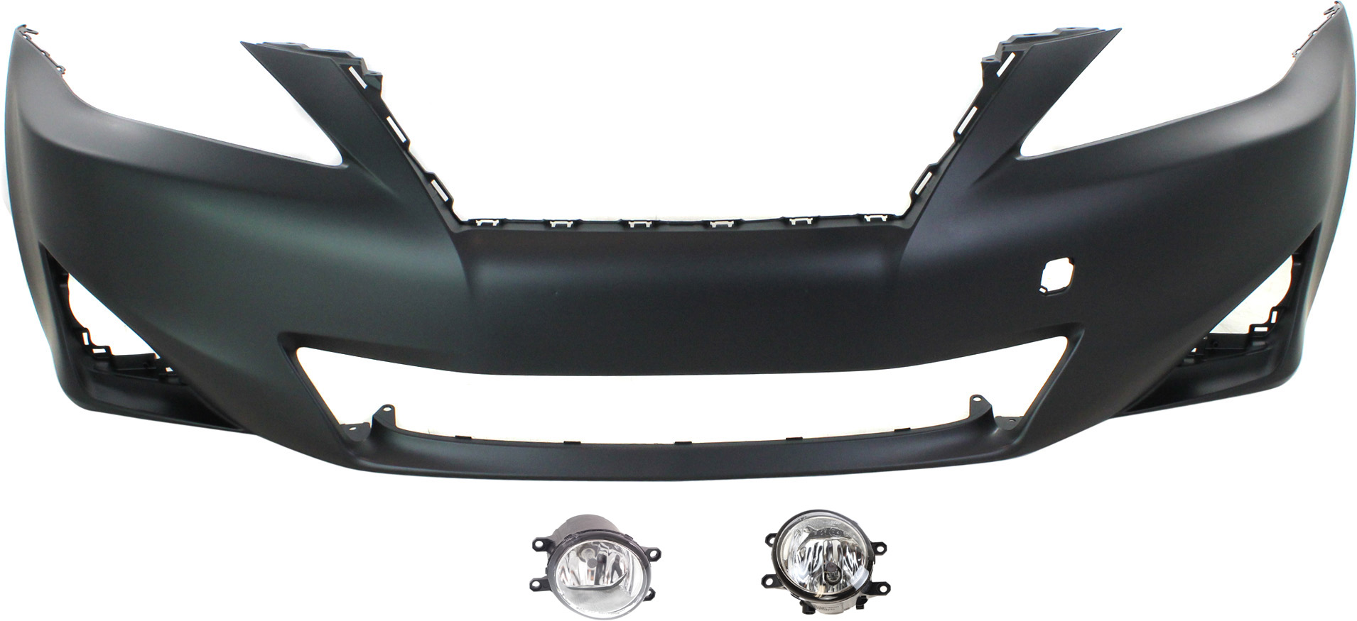 AM IS250 IS350-11-13 FRONT BUMPER COVER Primed 3 pc kit with Fog Lights CAPA SKU KIT BCFL 0592 Partslink LX1000212C TO2592124 TO2592133 TO2593124 TO2593133 OEM 5211953979-812100W050-81210080