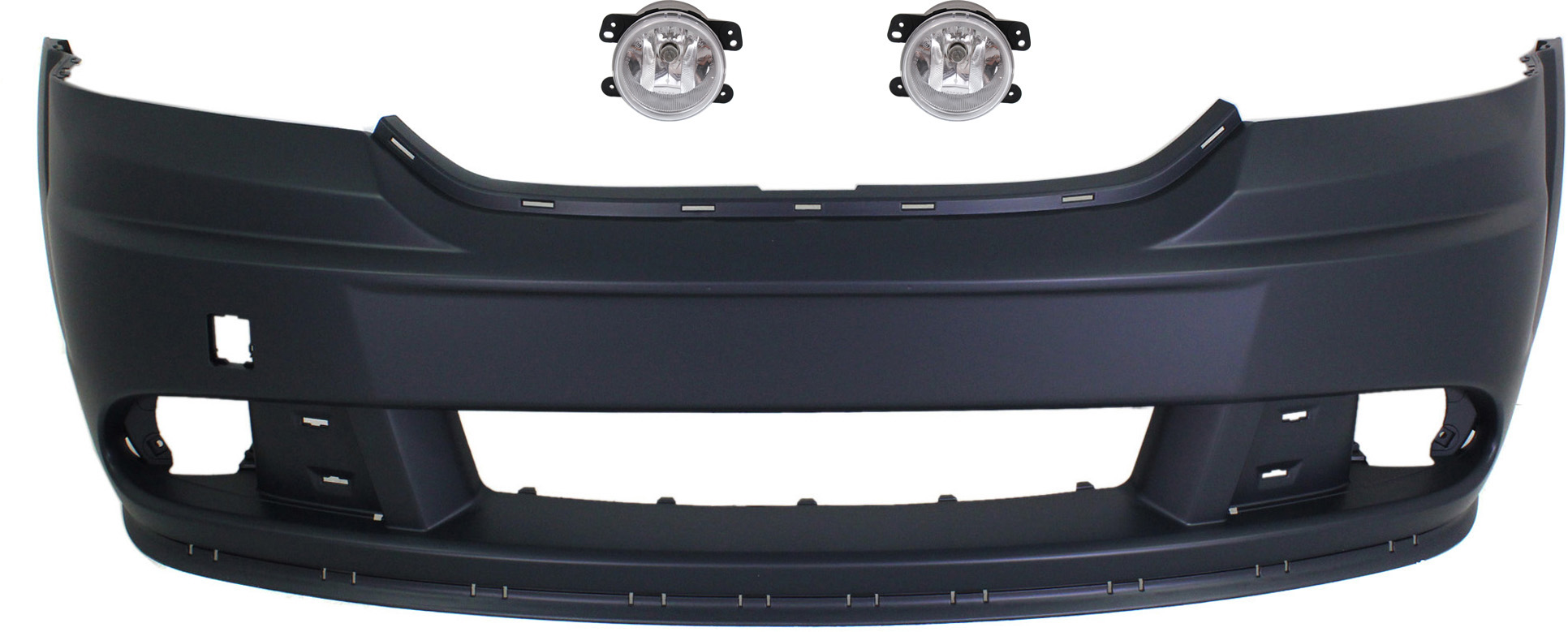 AM JOURNEY 11-20 FRONT BUMPER COVER 3 pc kit with Fog Lights CAPA SKU KIT BCFL 0619 Partslink CH1000999C OEM 1SW02TZZAC PFM 5182026AA PFM