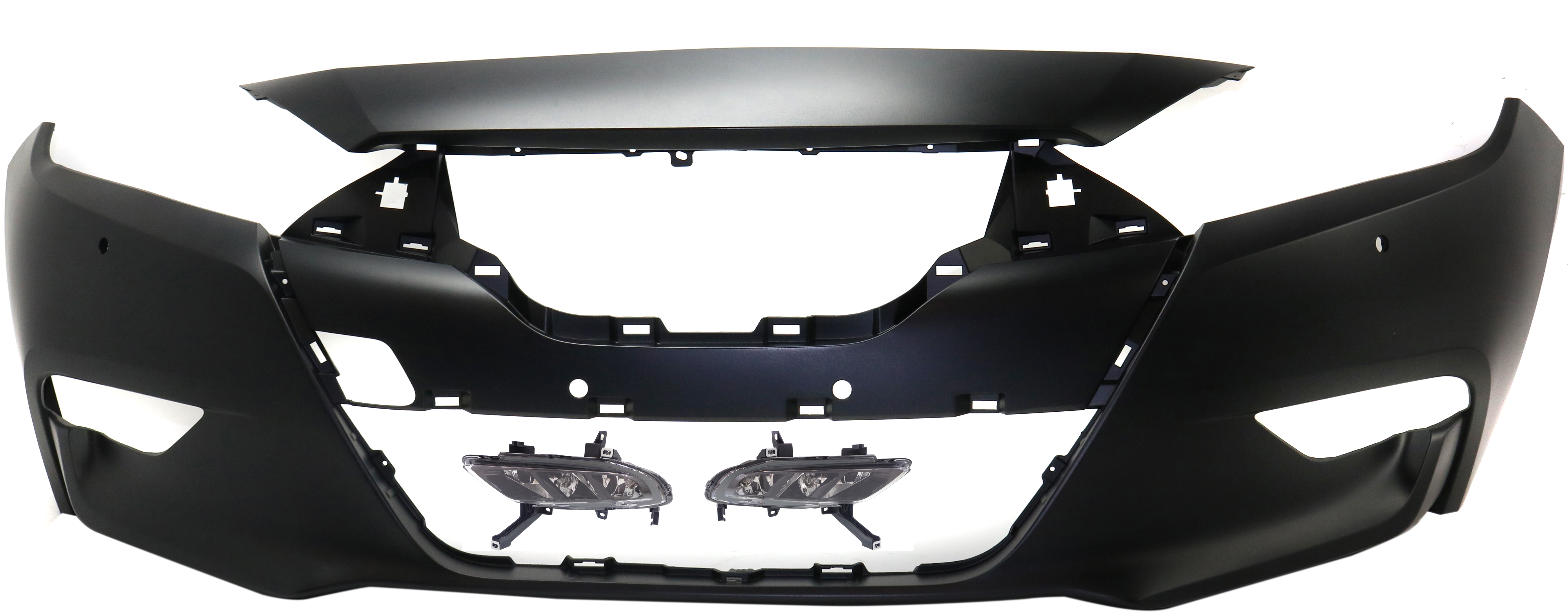 AM MAXIMA 16-18 FRONT BUMPER COVER 3 pc kit with Fog Lights CAPA SKU KIT BCFL 0640 Partslink NI1000310C NI2592134 NI2593134 OEM 261504RA0B 261554RA0B 620224RB