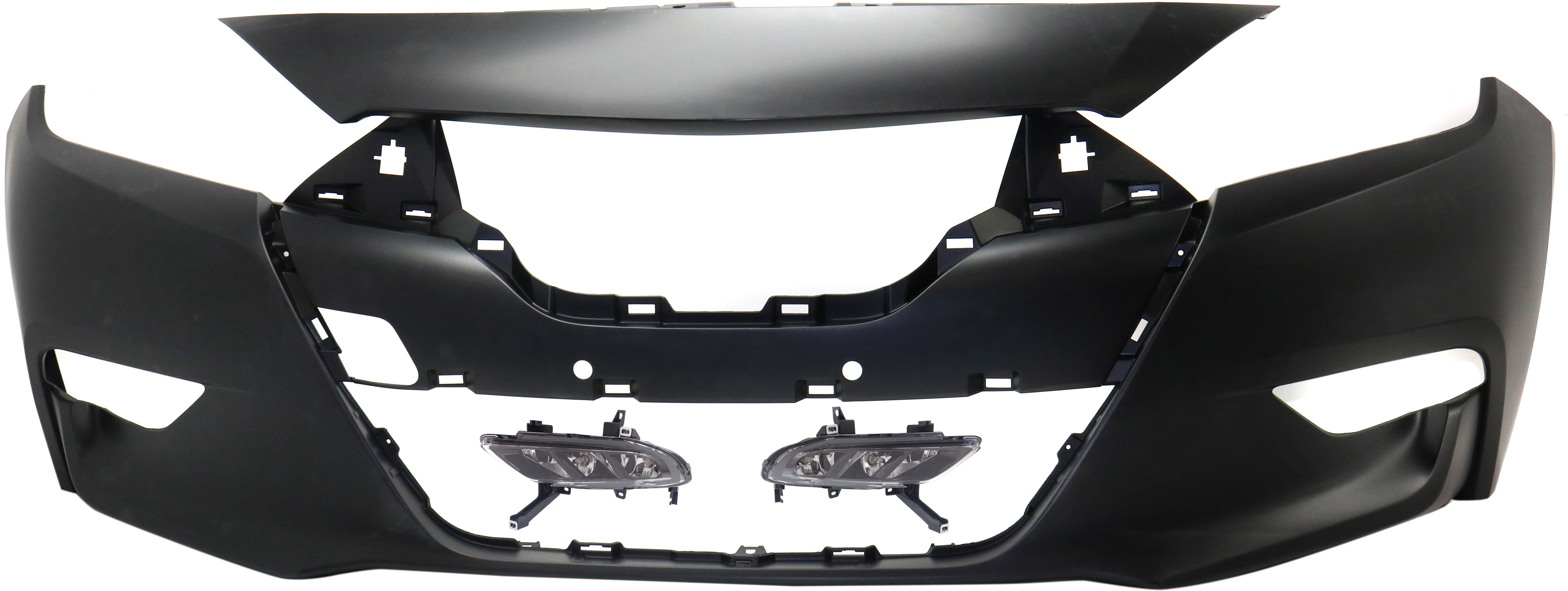 AM MAXIMA 16-18 FRONT BUMPER COVER 3 pc kit with Fog Lights CAPA SKU KIT BCFL 0642 Partslink NI1000309C NI2592134 NI2593134 OEM 261504RA0B 261554RA0B 620224RA