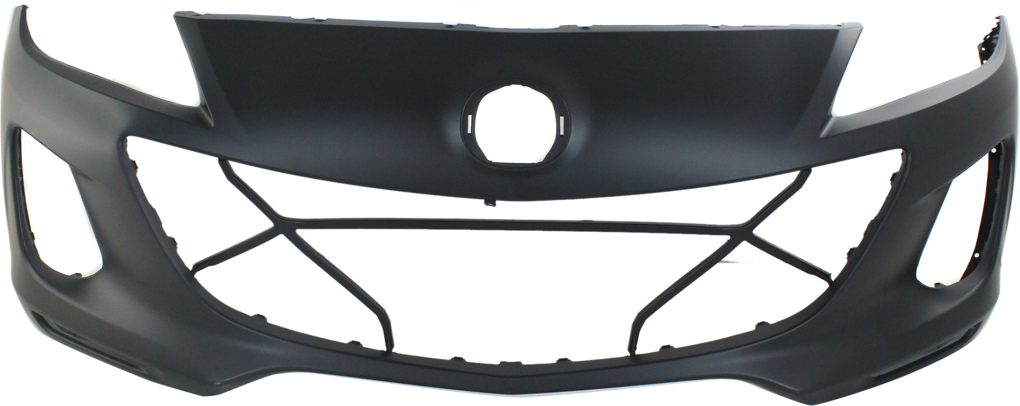 AM MAZDA 3-12-13 FRONT BUMPER COVER 3 pc kit with Fog Lights SKU KIT BCFL 0648 Partslink MA1000235 MA2592124 MA2593124 OEM BGV450031EBB BGV851690 BGV8516